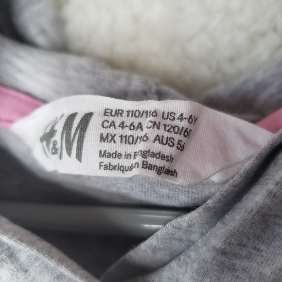 H&M | Bunny Hoodie Dress sz 4-6y - Picture 5 of 5